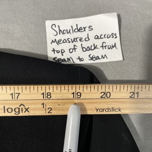 Studio I Longline Blazer Size 18 Black Jacket Office Event Goth Classic Evening - Picture 14 of 14